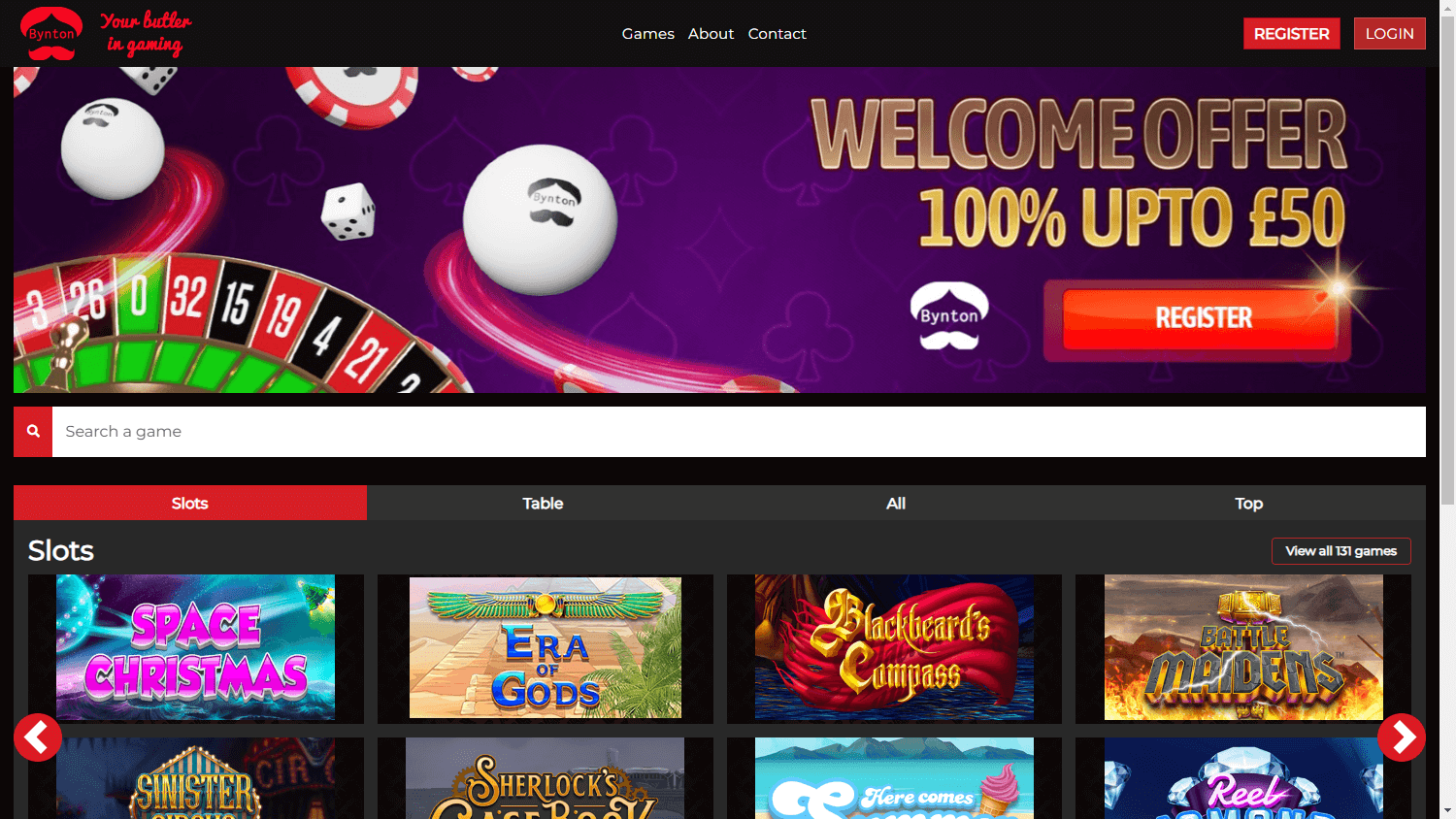 Bynton_Casino_homepage_desktop