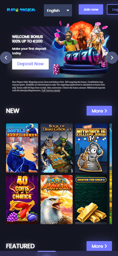 Play_Magical_Casino_homepage_mobile
