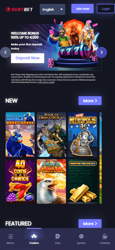 Ruby_Bet_Casino_homepage_mobile