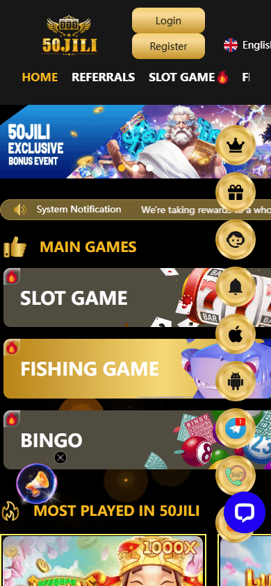 50jili_casino_homepage_mobile