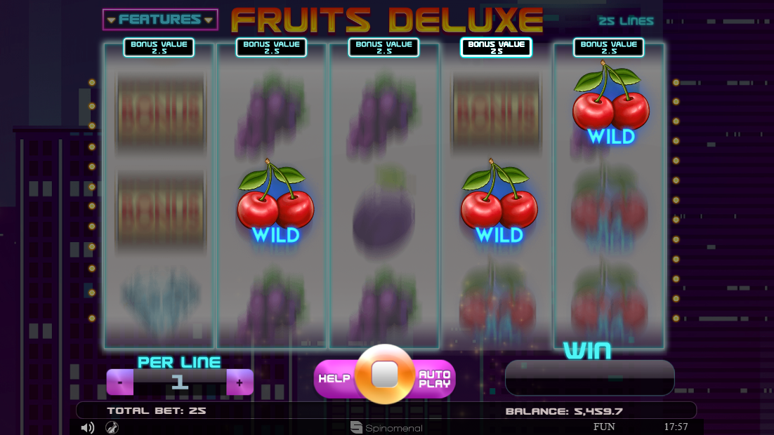 Fruits Deluxe slot Extra Wilds feature