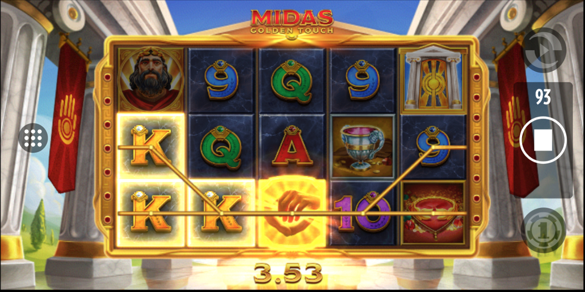 Midas Golden Touch win with a single wild