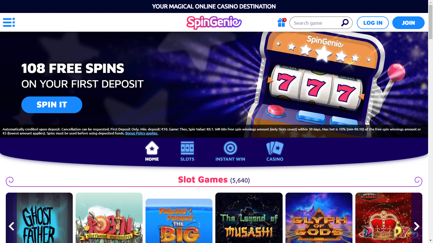 spingenie_casino_homepage_desktop