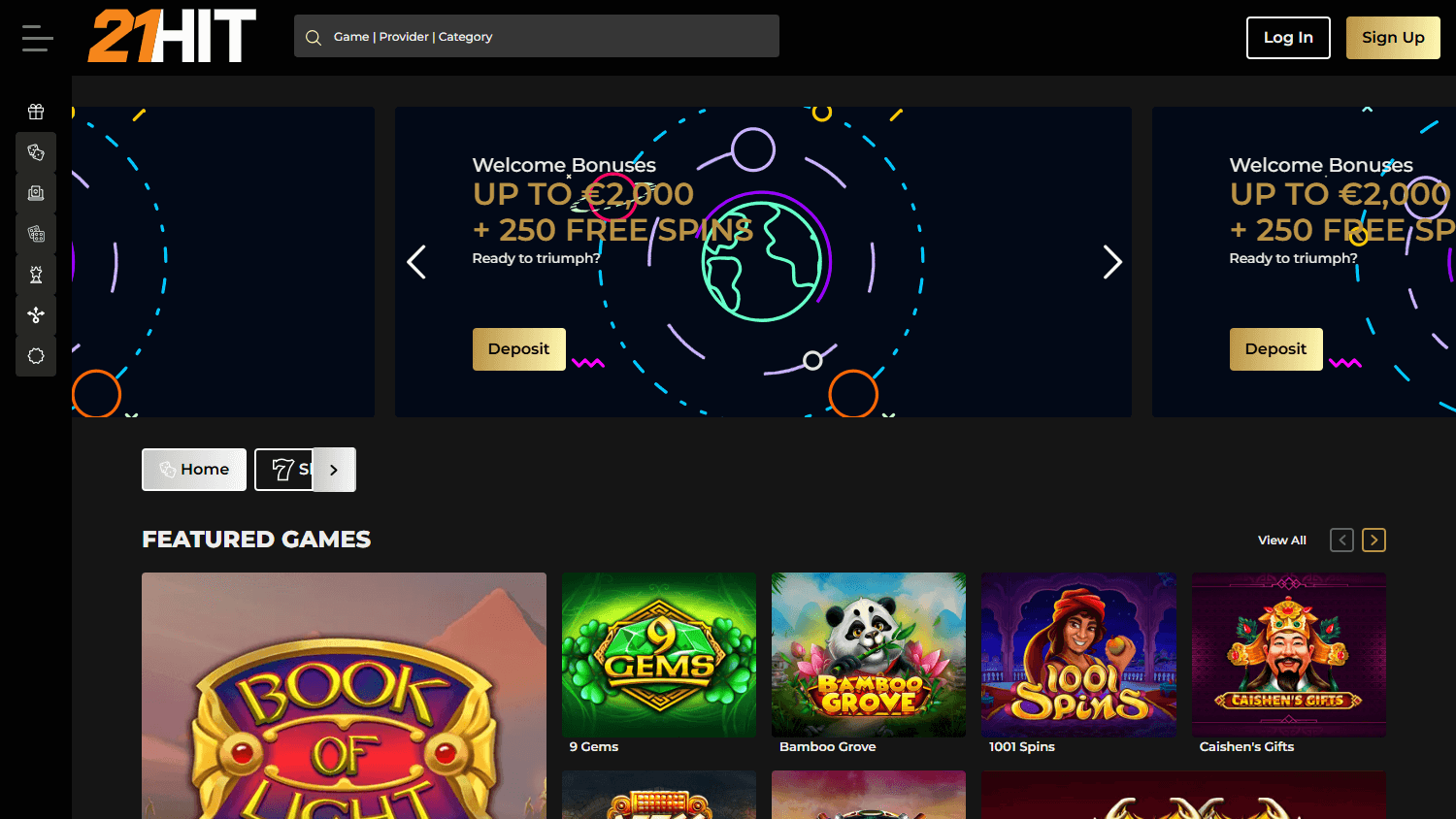 21hit_casino_homepage_desktop