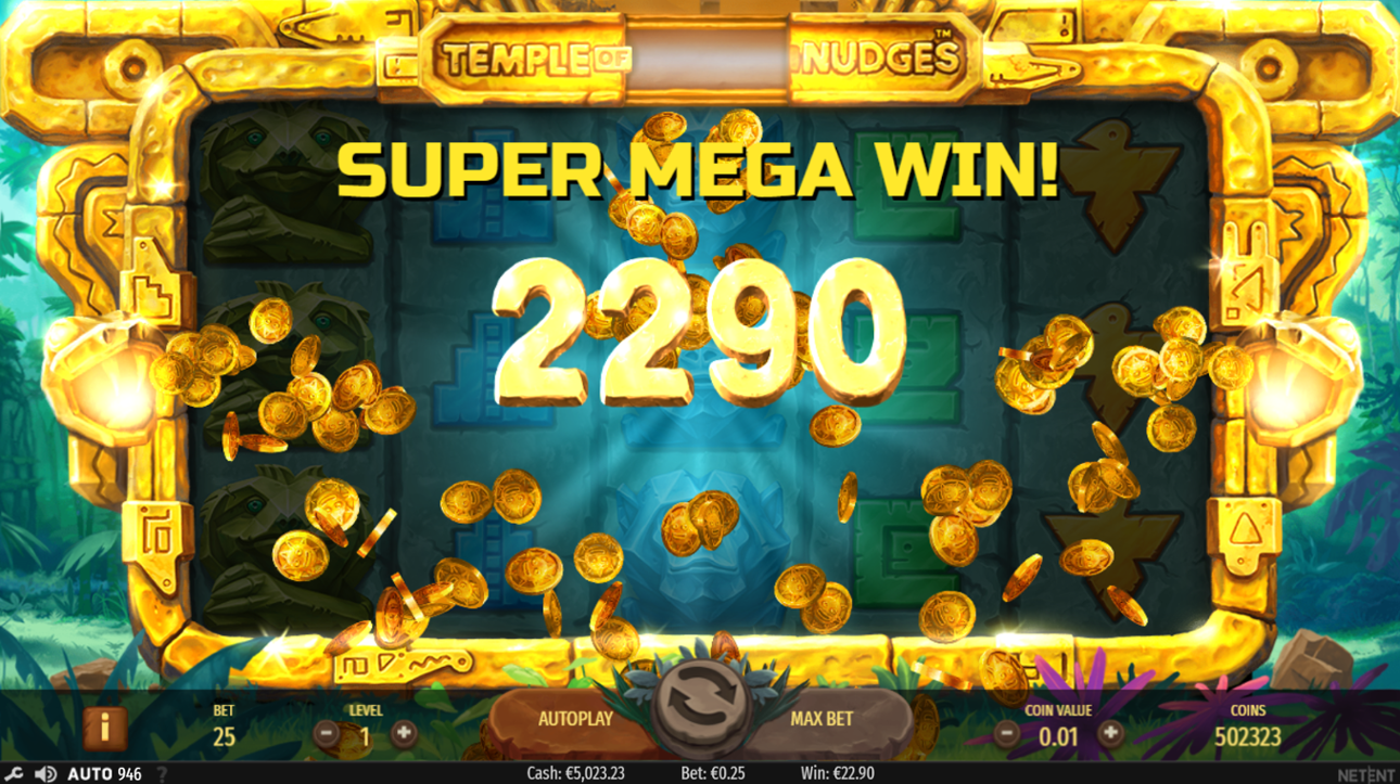 Temple of Nudges Super mega win
