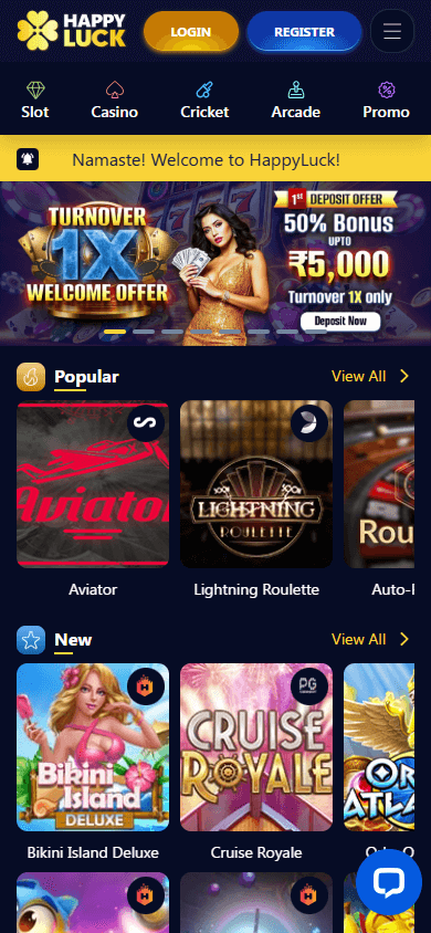 happyluck_casino_homepage_mobile