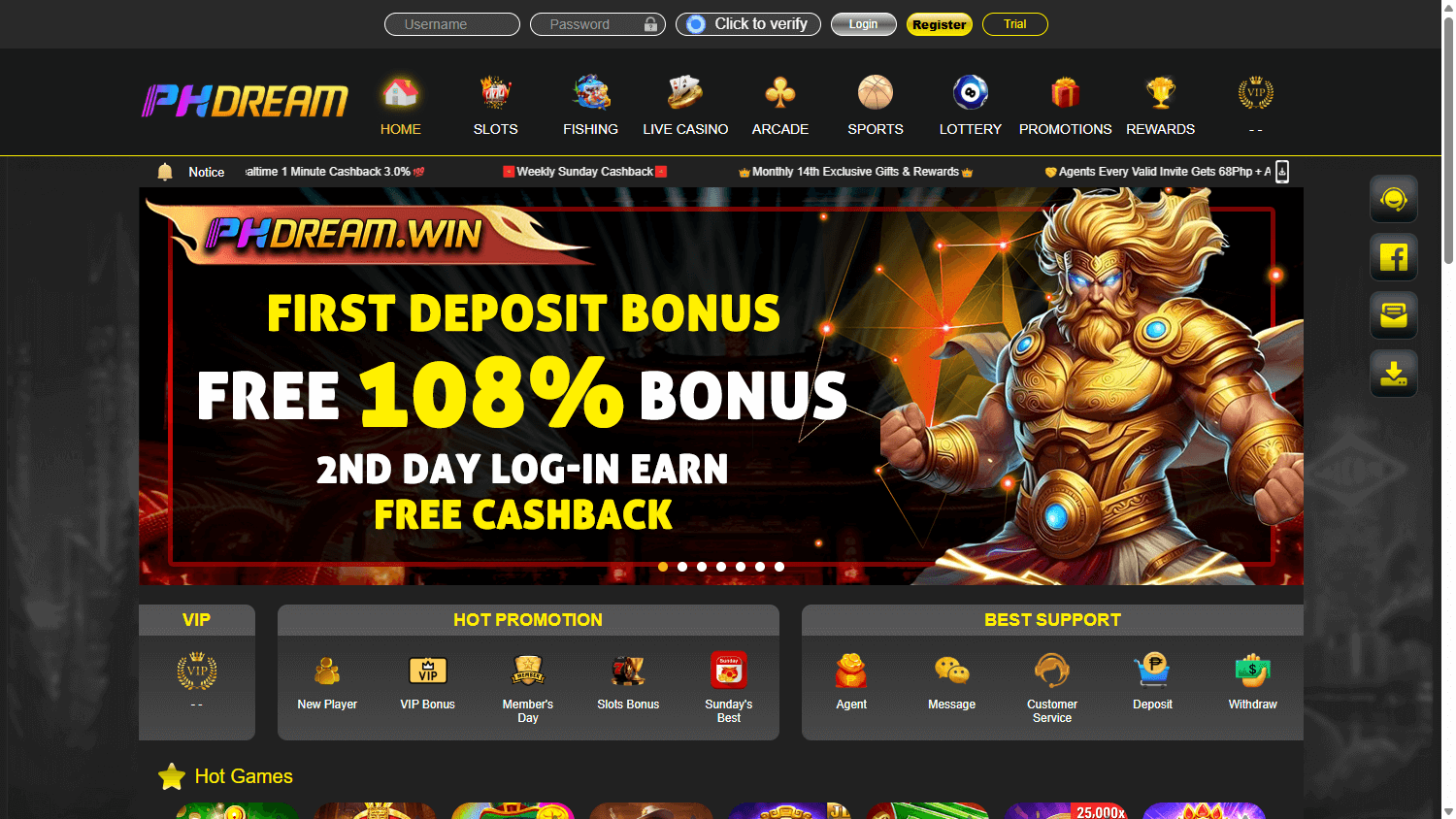 phdream_casino_homepage_desktop