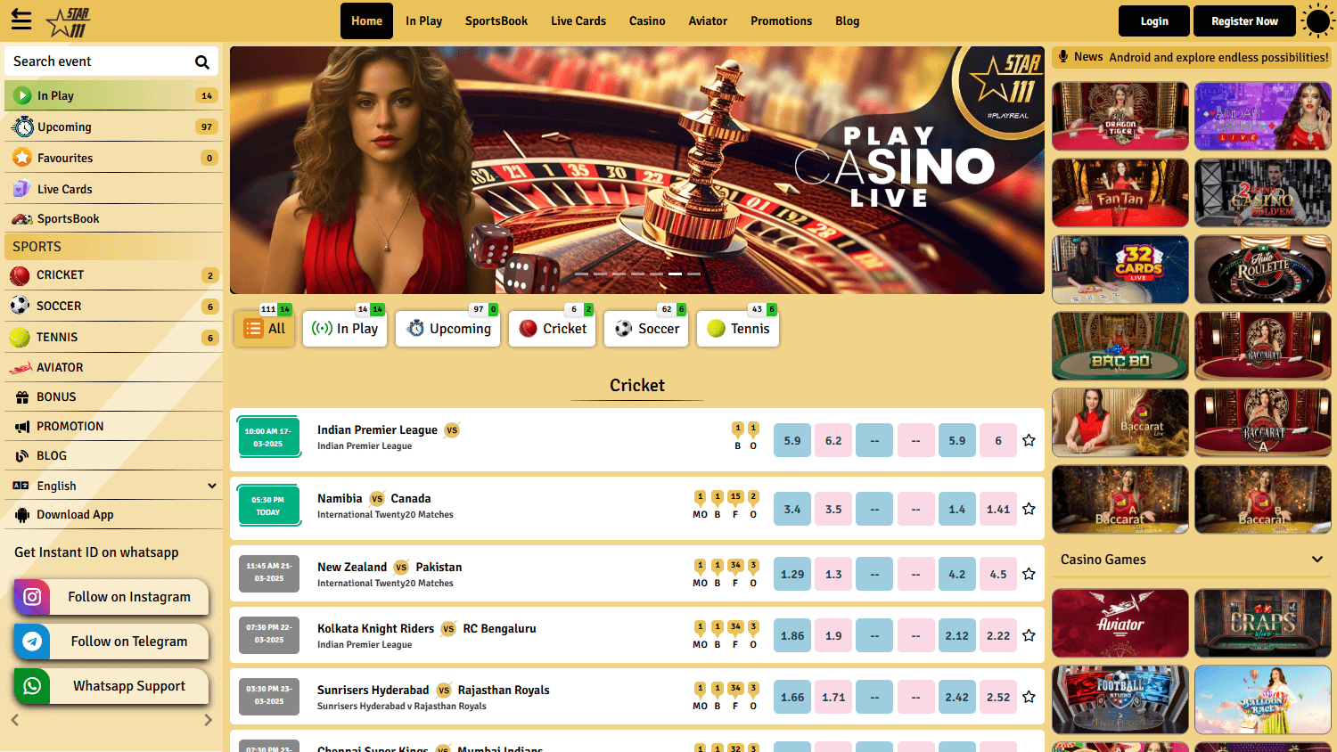 star111_casino_homepage_desktop