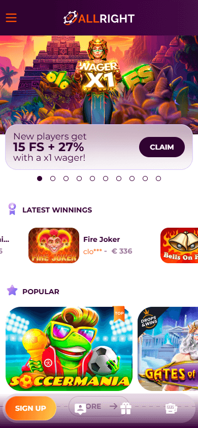 all_right_casino_homepage_mobile