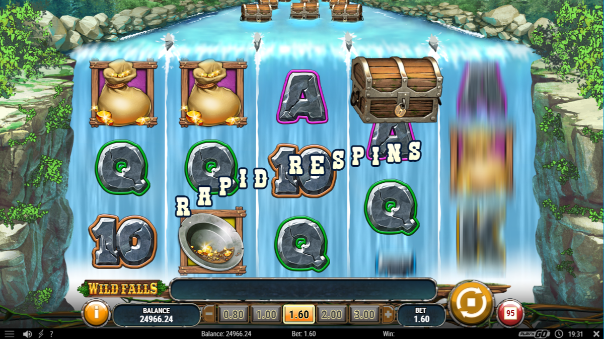 Wild Falls Rapid Respin feature