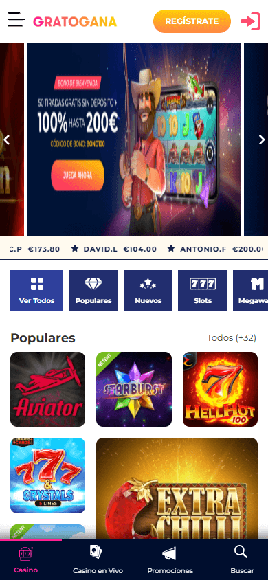 gratogana_casino_homepage_mobile
