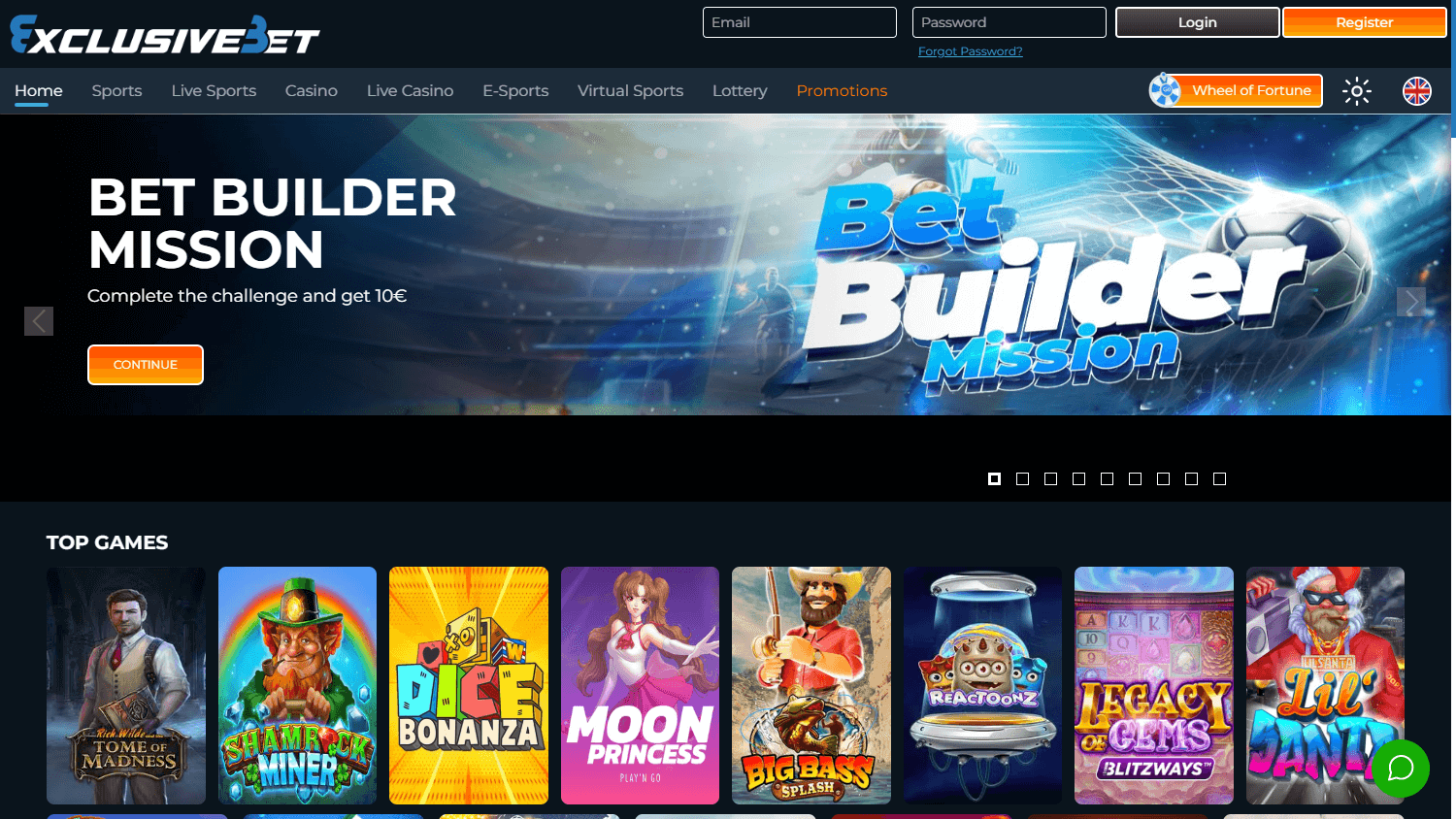 exclusivebet_casino_homepage_desktop