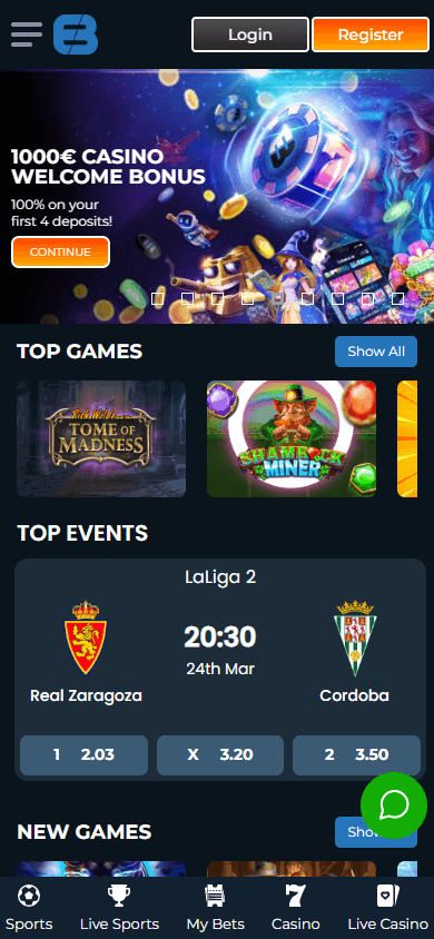 exclusivebet_casino_homepage_mobile