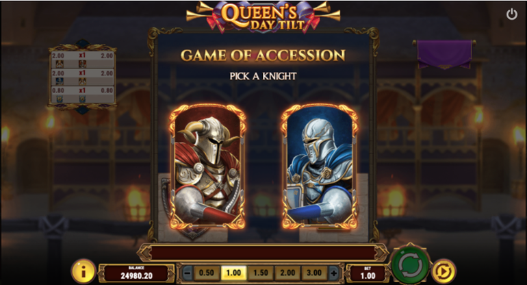 Queen's Day Tilt Game of Accession bonus