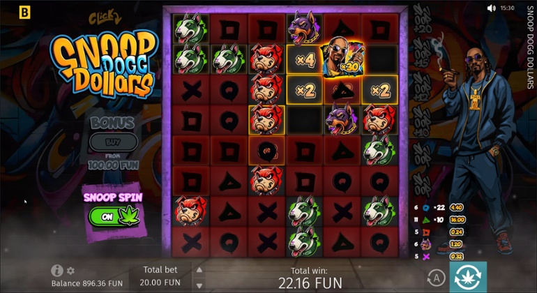 Snoop Dogg Dollars - Snoop Spin win