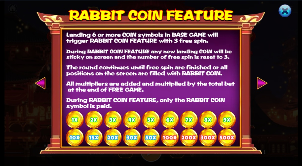 Fortune Rabbit Lock 2 Spin - Rabbit Coin feature