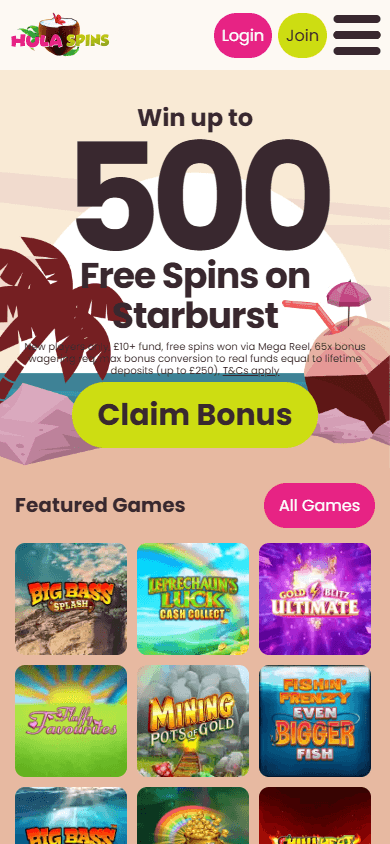 hula_spins_casino_homepage_mobile