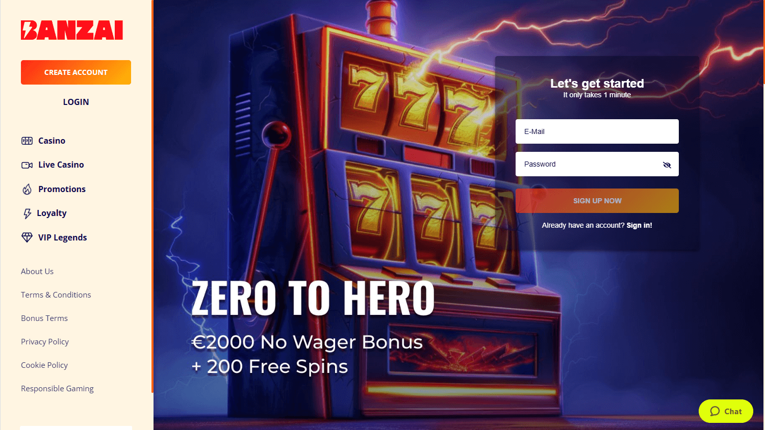 banzaislots_casino_homepage_desktop