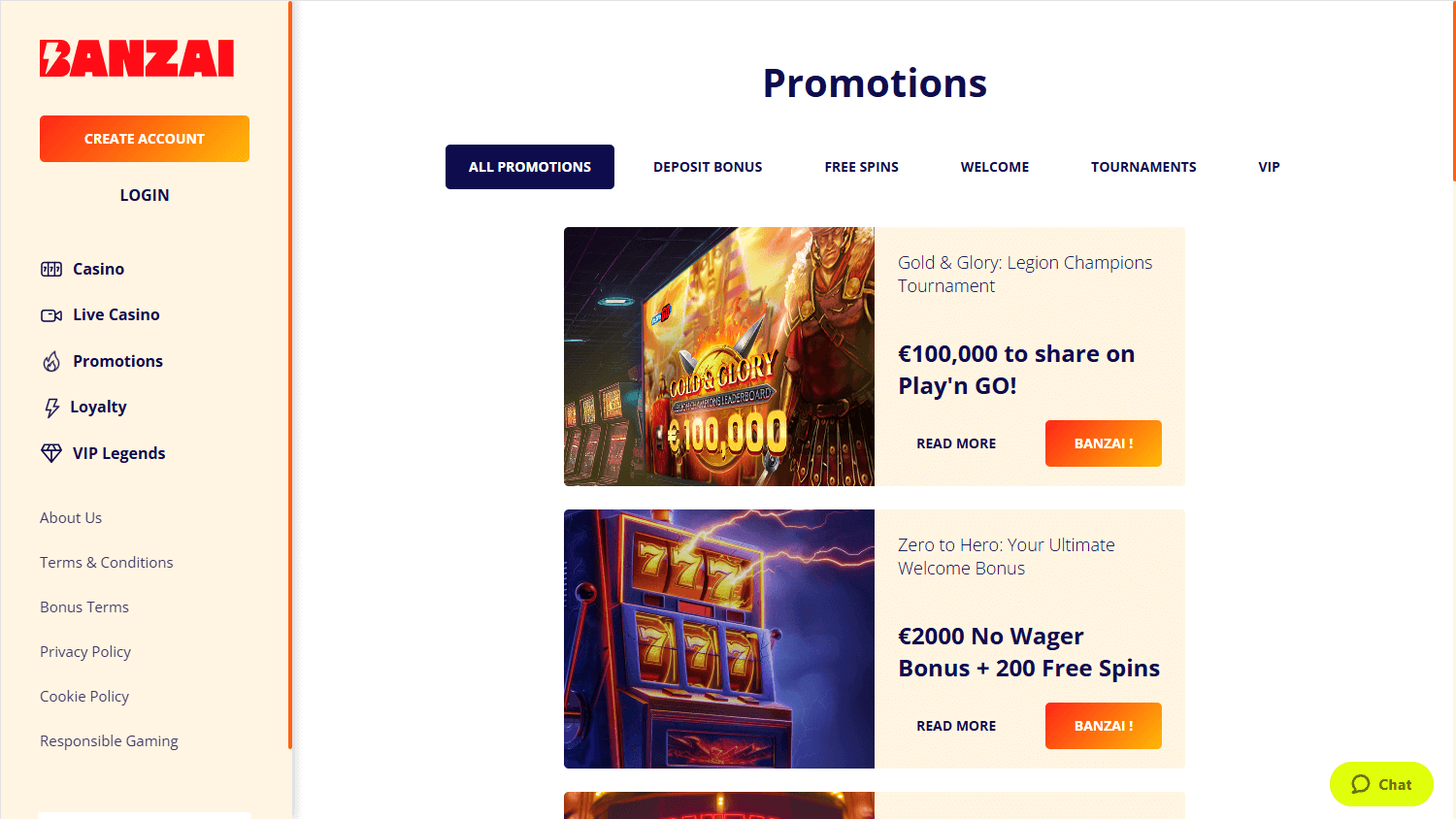 banzaislots_casino_promotions_desktop