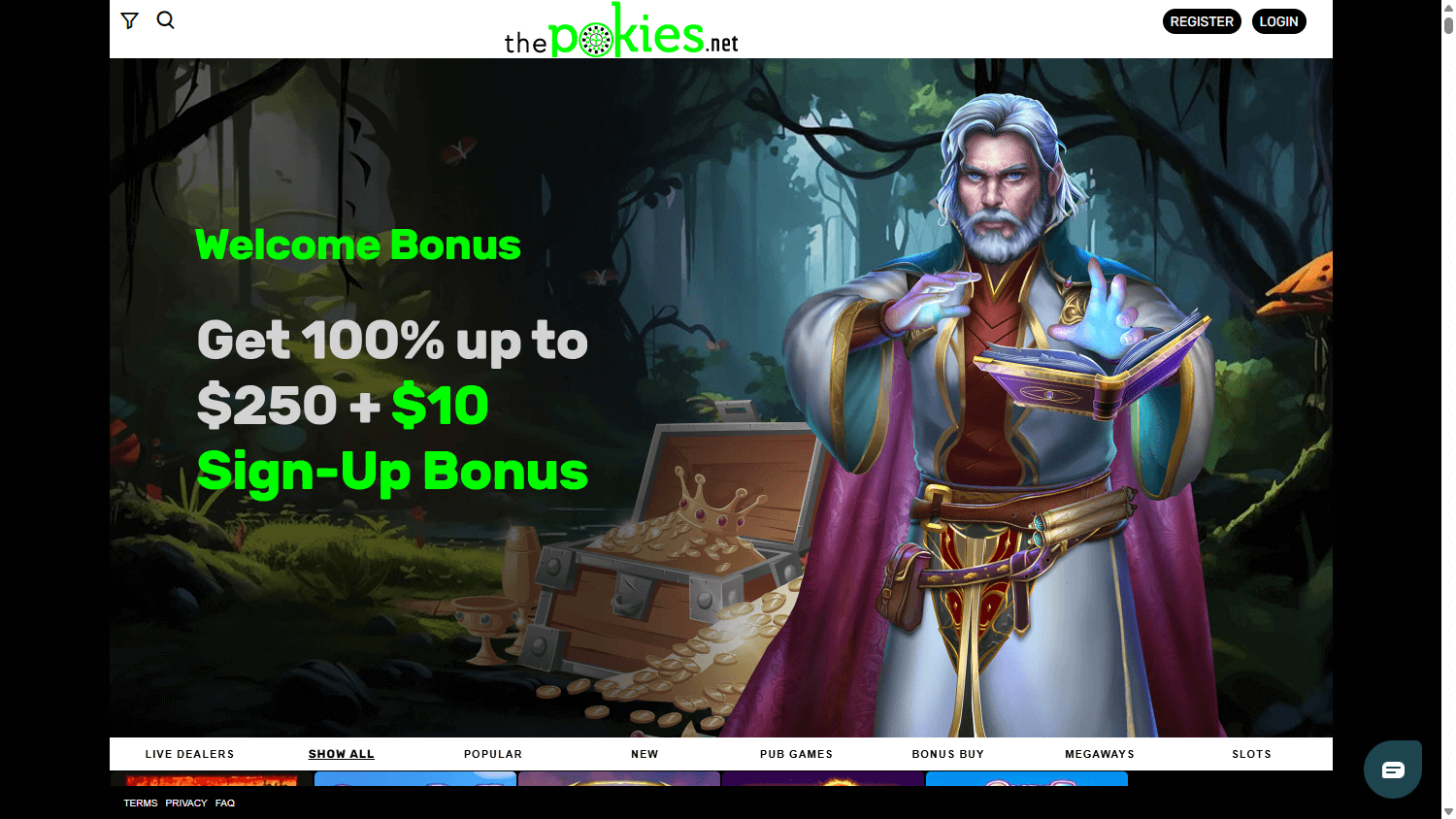 the_pokies_casino_homepage_desktop