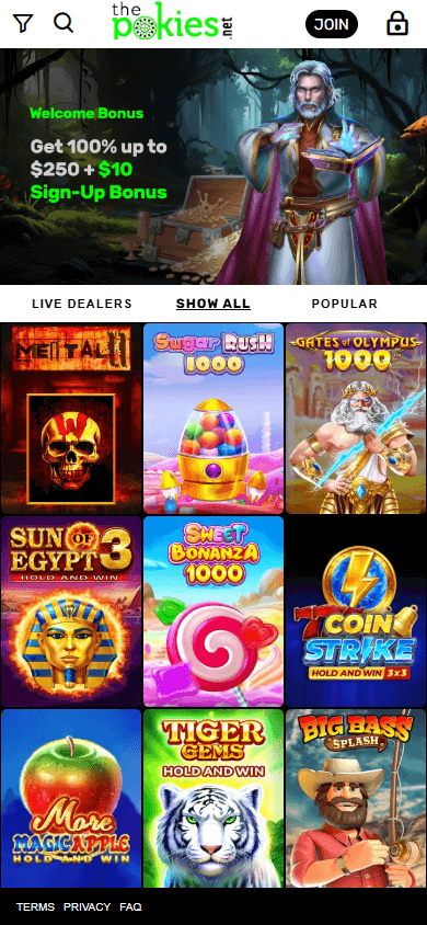 the_pokies_casino_homepage_mobile