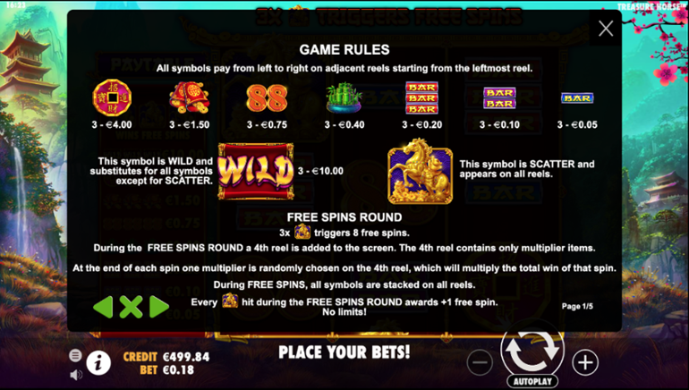 Treasure Horse game rules