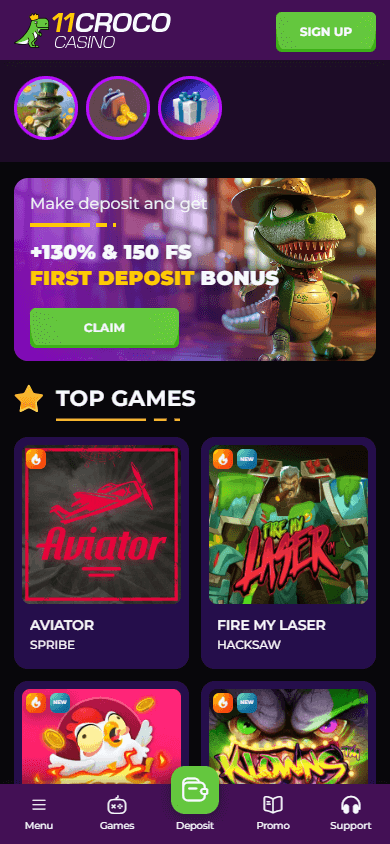 11croco_casino_homepage_mobile
