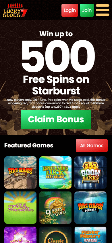 Lucky_Slots_7_Casino_homepage_mobile