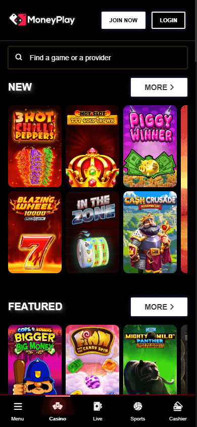MoneyPlay_Casino_homepage_mobile