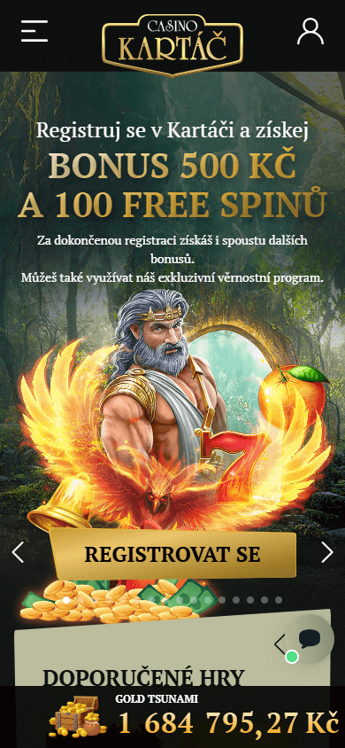 Kartáč_Casino_homepage_mobile