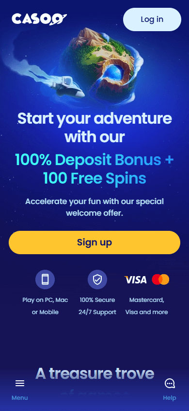 Casoo_Casino_homepage_mobile