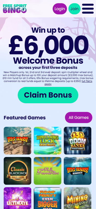 Free_Spirit_Bingo_Casino_homepage_mobile