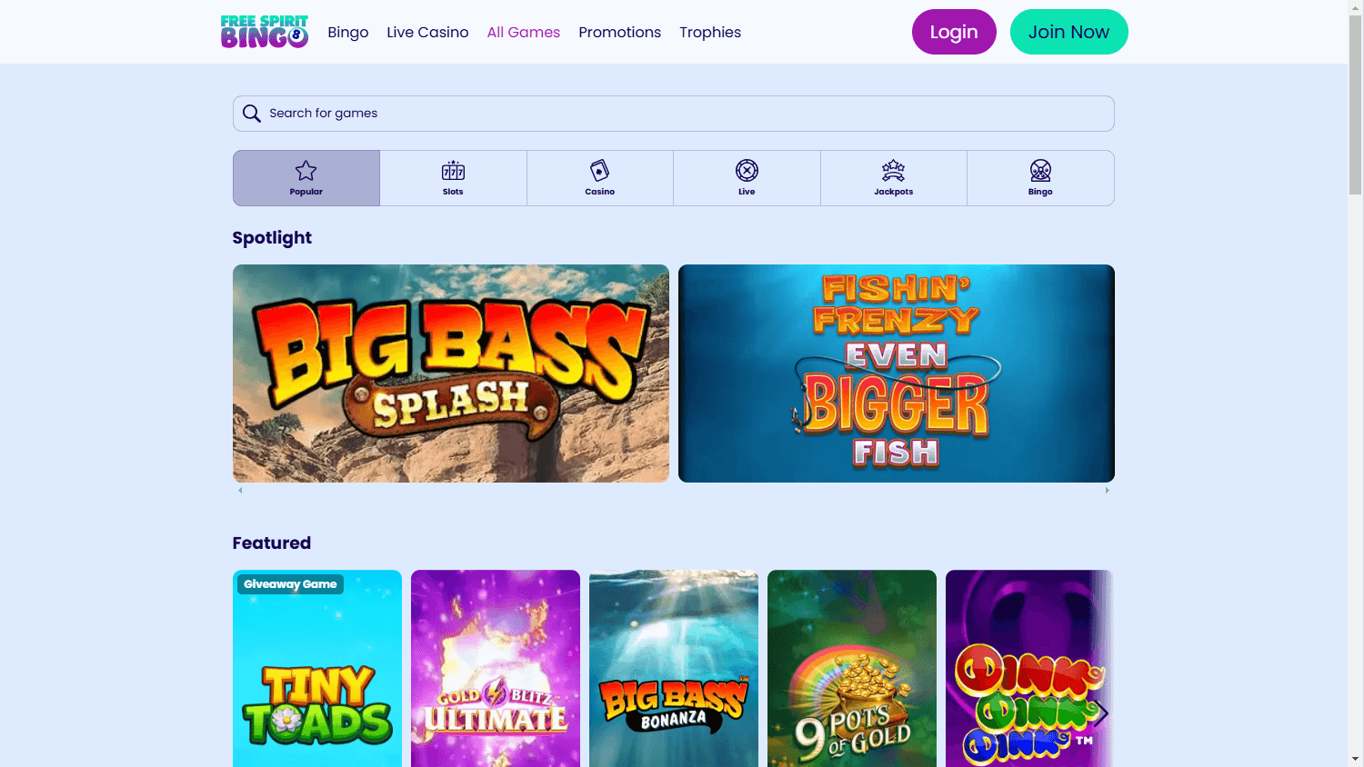 Free_Spirit_Bingo_Casino_game_gallery_desktop