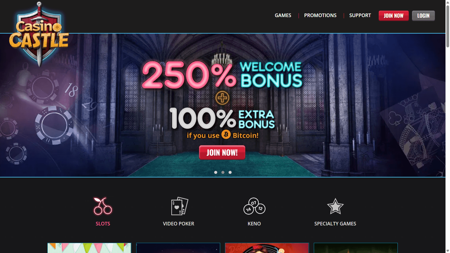 casinocastle_homepage_desktop