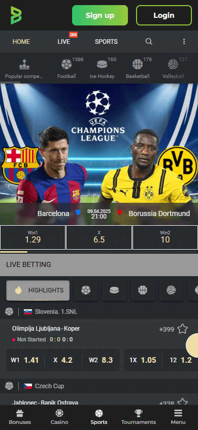 Betunlim_Casino_homepage_mobile