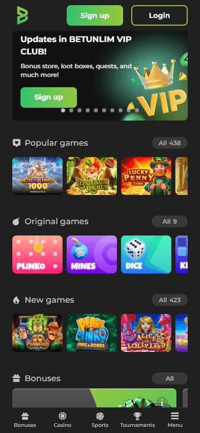 Betunlim_Casino_game_gallery_mobile