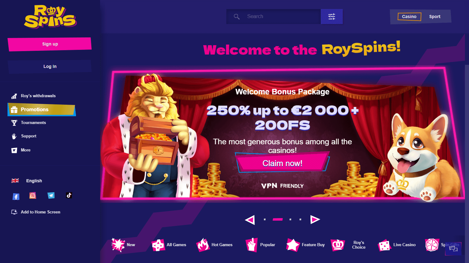 royspins_casino_homepage_desktop
