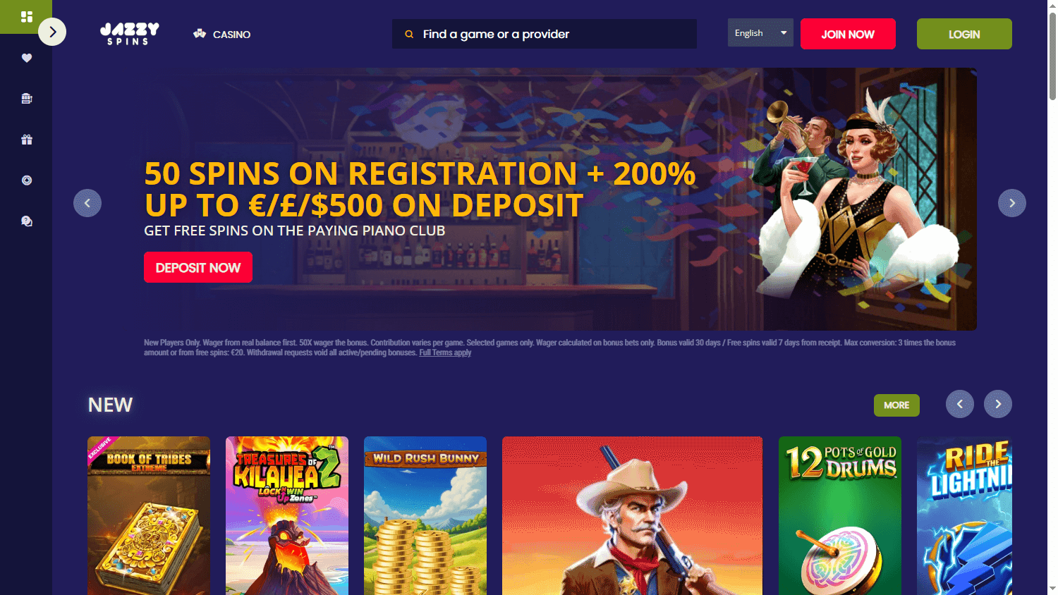 JazzySpins_Casino_homepage_desktop