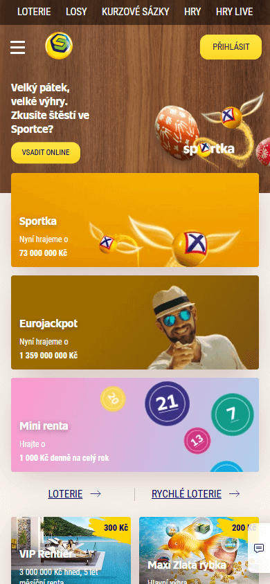 Sazka_Hry_homepage_mobile