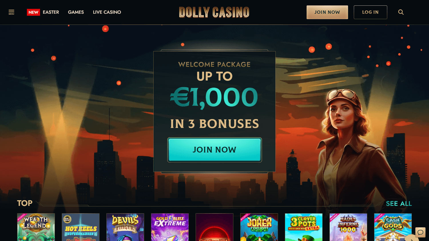 Dolly_Casino_homepage_desktop