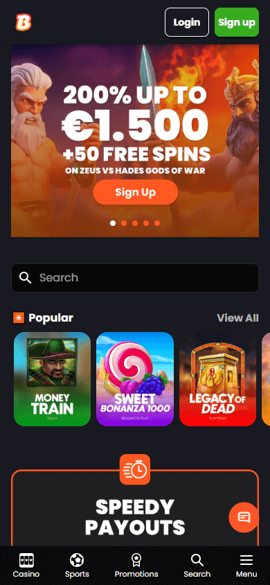 Betiro_Casino_homepage_mobile