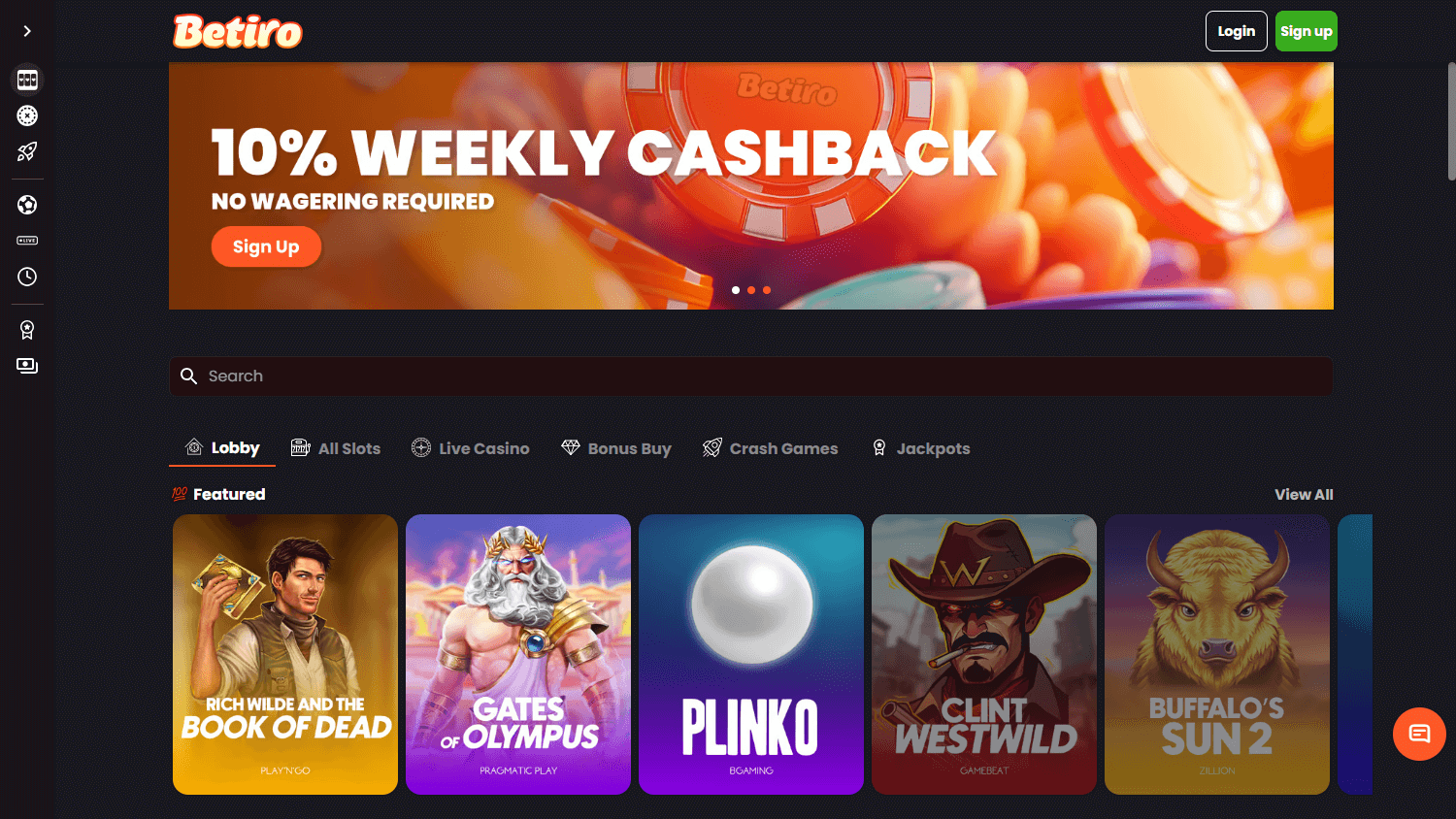 Betiro_Casino_game_gallery_desktop