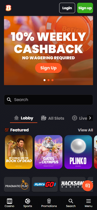 Betiro_Casino_game_gallery_mobile