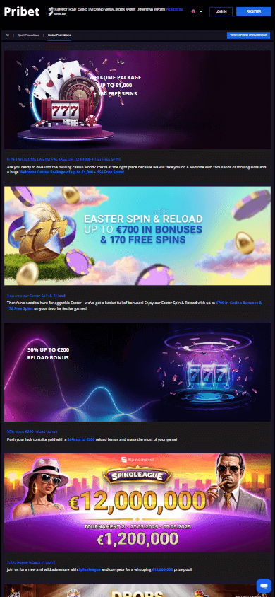 Pribet_Casino_promotions_mobile