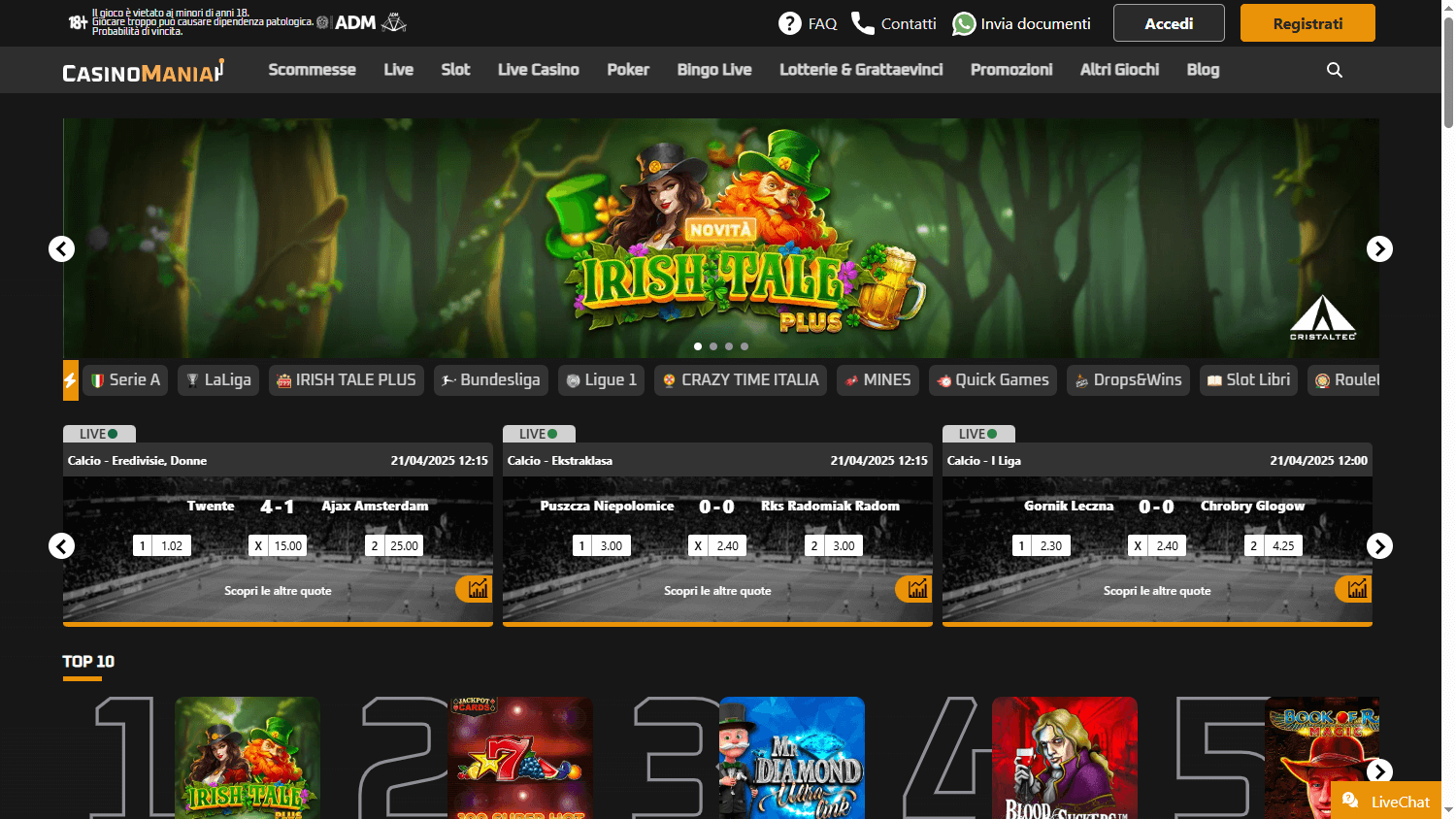 CasinoMania_homepage_desktop