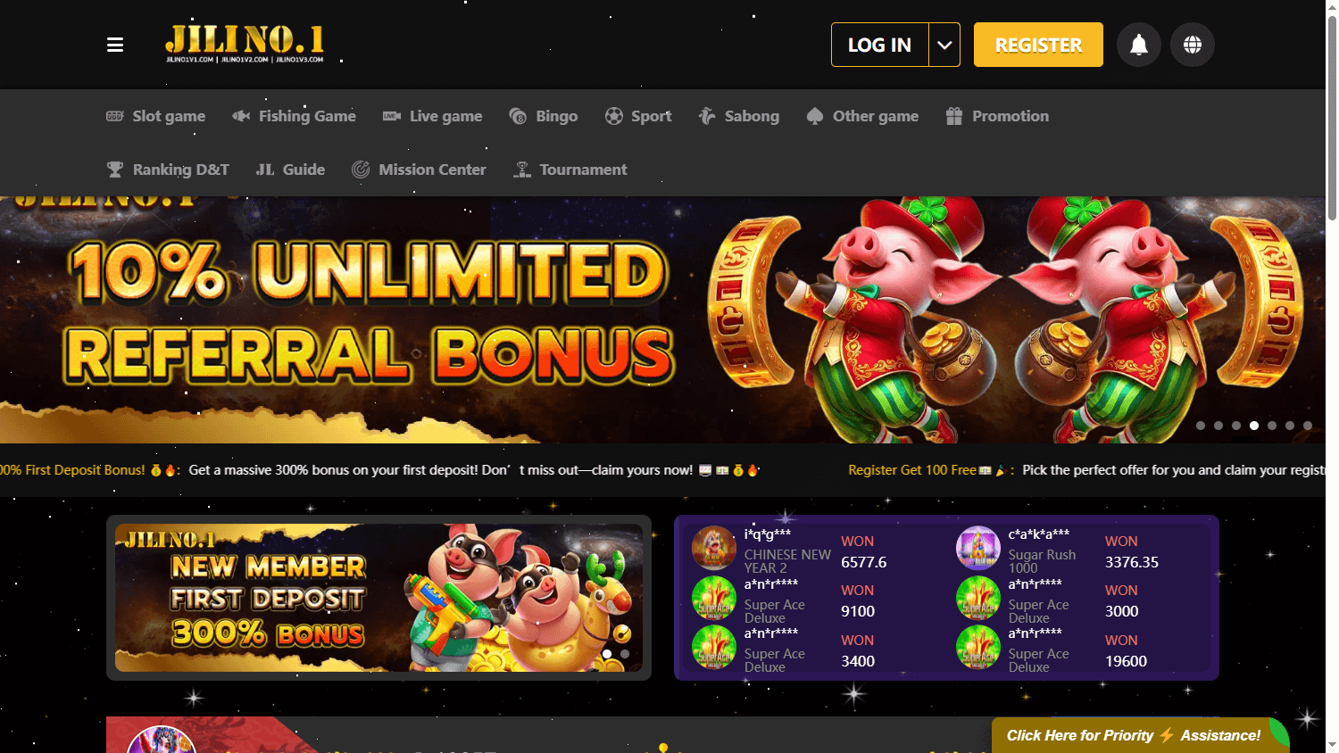 JILINo.1_Casino_homepage_desktop