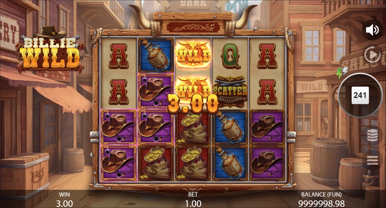 Billie Wild slot win