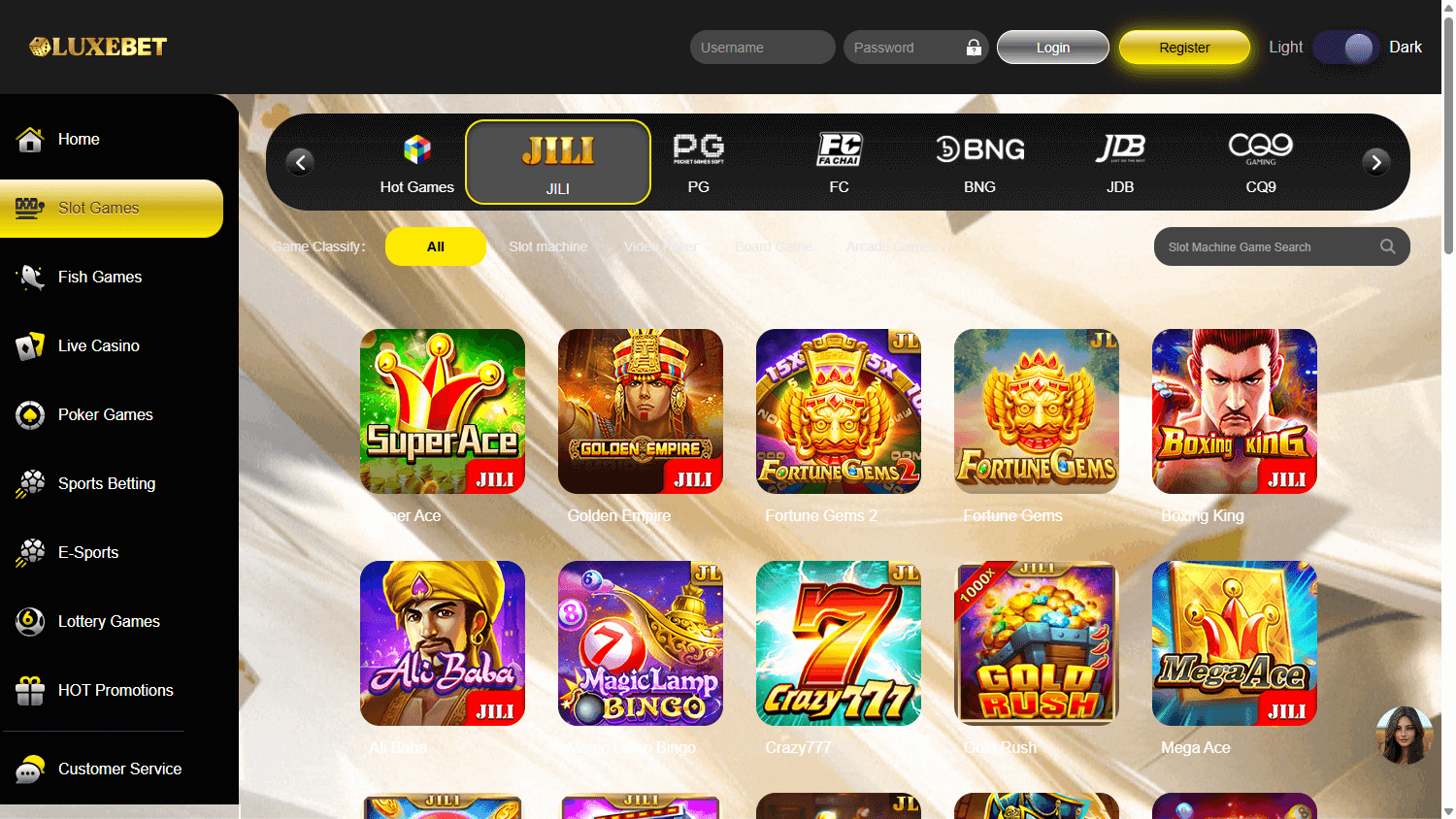luxebet_casino_game_gallery_desktop