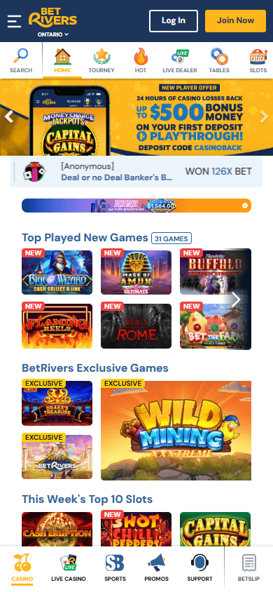 BetRivers_Casino_Ontario_homepage_mobile