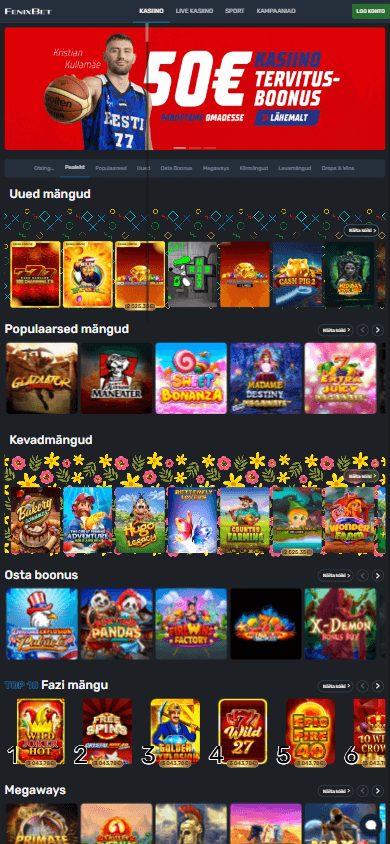 Fenixbet_Casino_homepage_mobile